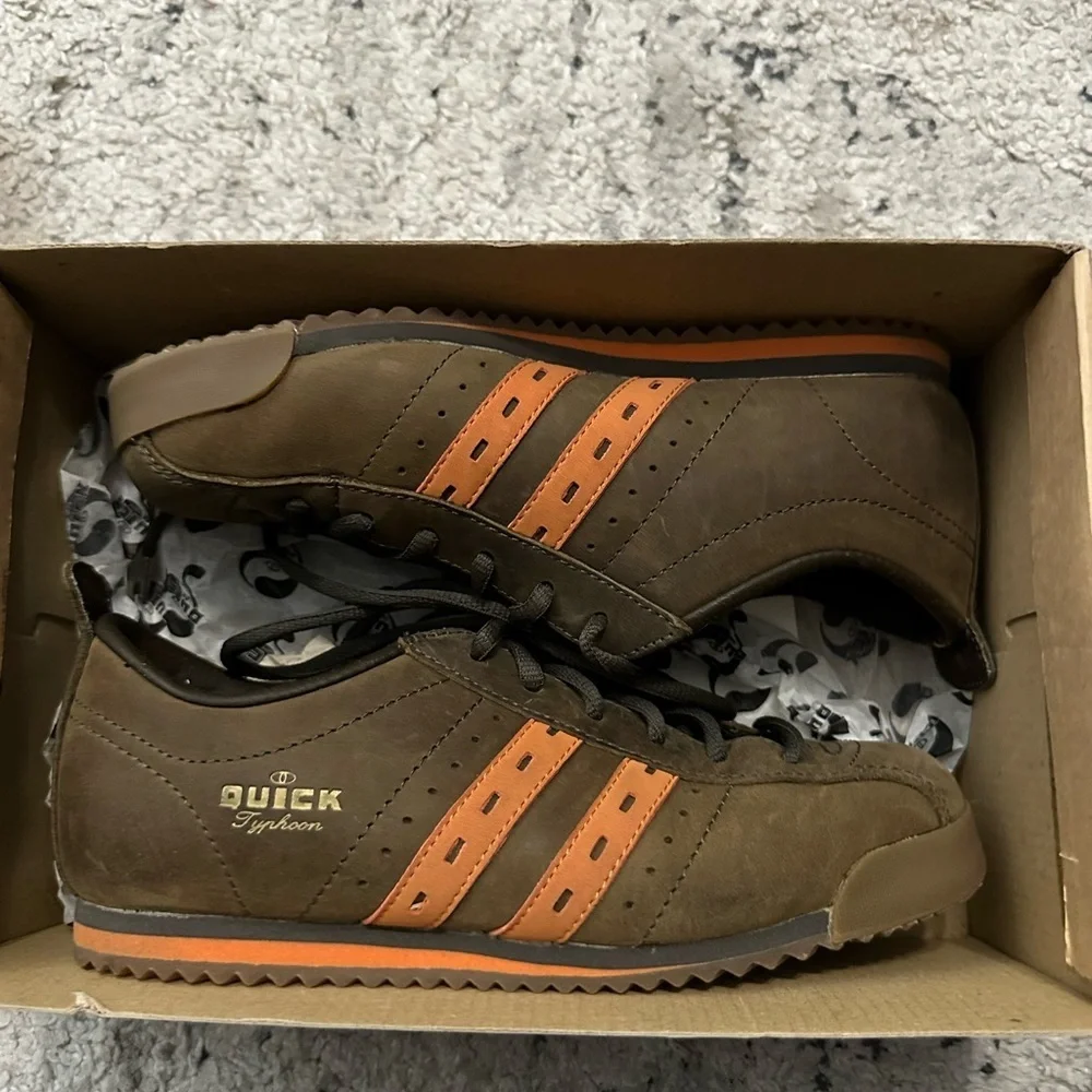 Quick Typhoon M. green and Orange Shoes Made in Italy Size 6